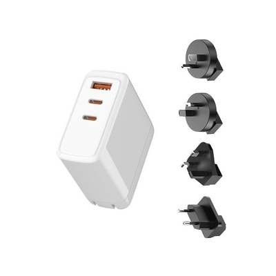 Top Selling P050 100w Gan Charger Oem Gan Foldable Multi 4 Port Fast Quick Mobile Phone Usb C Laptop Charger Travel Adapters