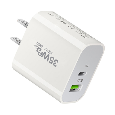 Factory Direct Sale Type C Wall Power Adapter Pd 35w Mini Fast Charger for I Phone 15 Charging With Dual Ports