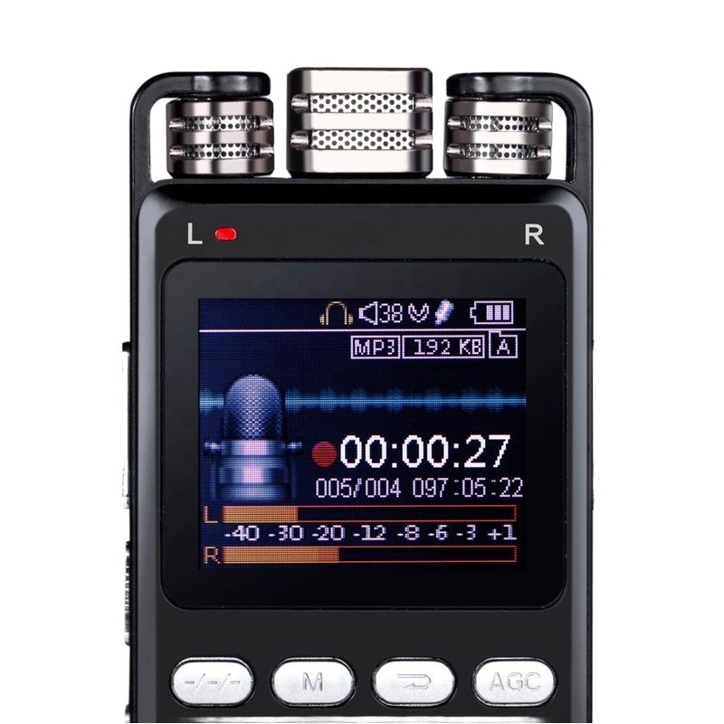 360 Degree Recording 1536kbs WAV MP3 Long Distance High Quality Noise Reduction Digital Voice Recorder