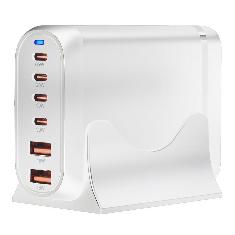 Gan 160w Pd Wall Charger Usb C PD Fast Charging 6 Ports Desktop Power Supply Adapter for Mobilephone and Samsung