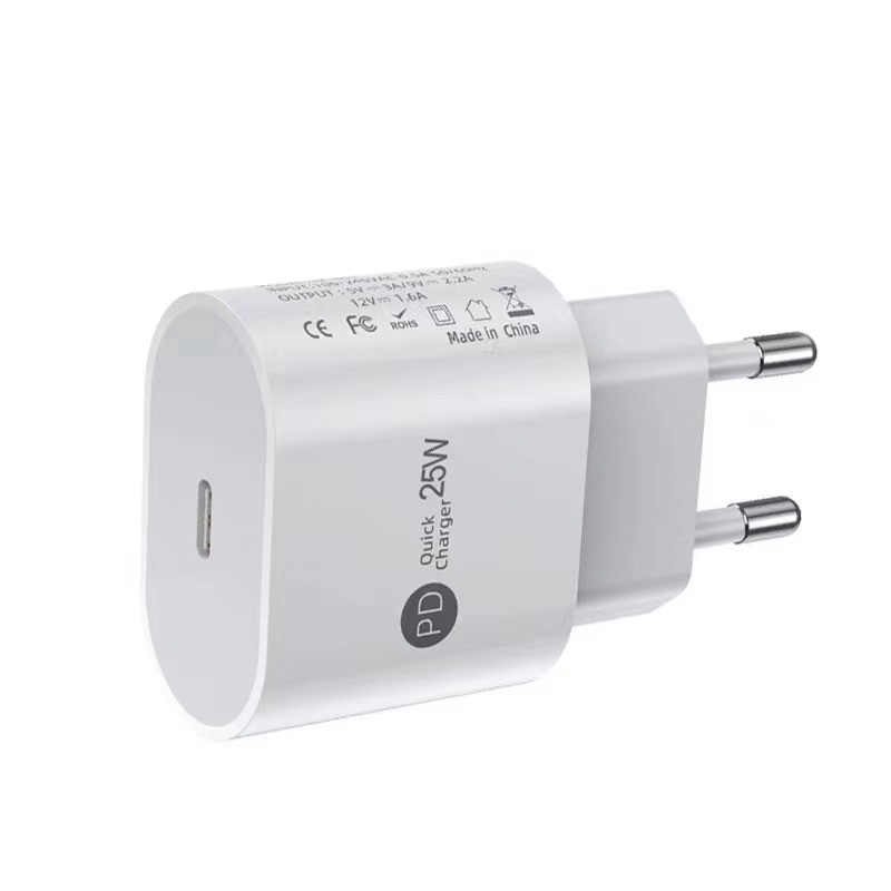 25W Power PD Multi Type C Phone Head Fast Charger Cable Type c USB Wall Plug for Samsung Mobile Phone iPhone iPad