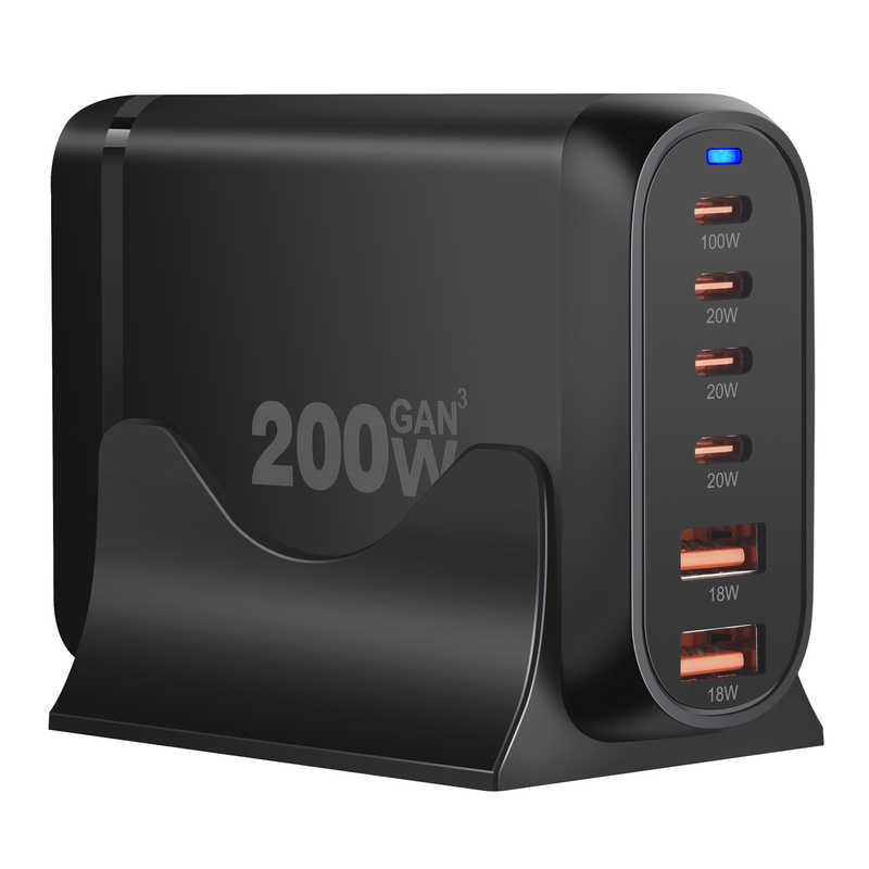 High Speed Wall Charger Fashion Fast Plug Port Multiple Uk Phone 200W Adapter Mobile Charger With Usb and Type C Charger