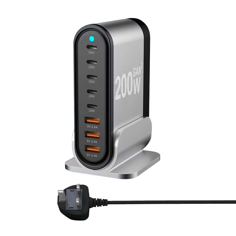 Original Factory 200W Quick Charge Gan Charger Univasal Chargers USB Travel Adapter Plug Type-C PD Wall Charger