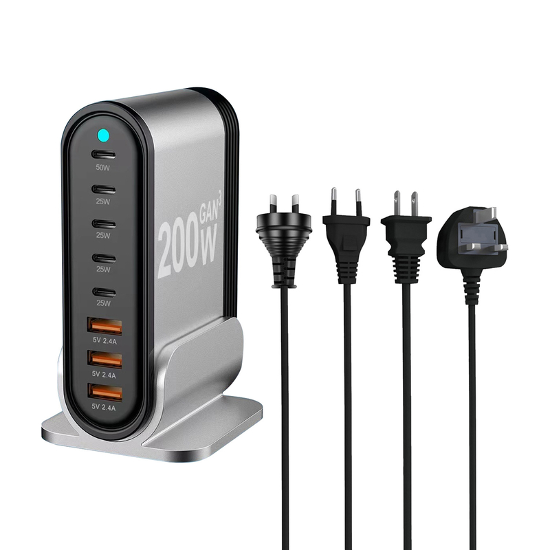 Original Factory 200W Quick Charge Gan Charger Univasal Chargers USB Travel Adapter Plug Type-C PD Wall Charger