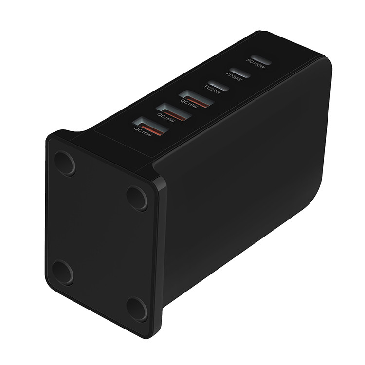 High Quality 168W Usb Type C Multi Ports Charger Station Plug Universal Charge 6 Devices Simultaneously Desktop Charger