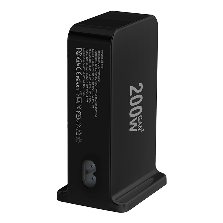 Hot Seller Product 2024 GaN Charger 200W USB C Wall Charger Station PD Fast Charging for iPhone Samsung Xiaomi for Macbook