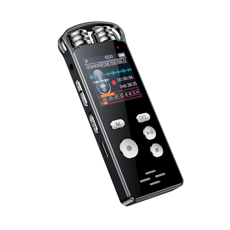 Professional Mini Audio Recorder Voice Activated Digital Voice Recorder Microphones Noise Reduction Multi-language Menu