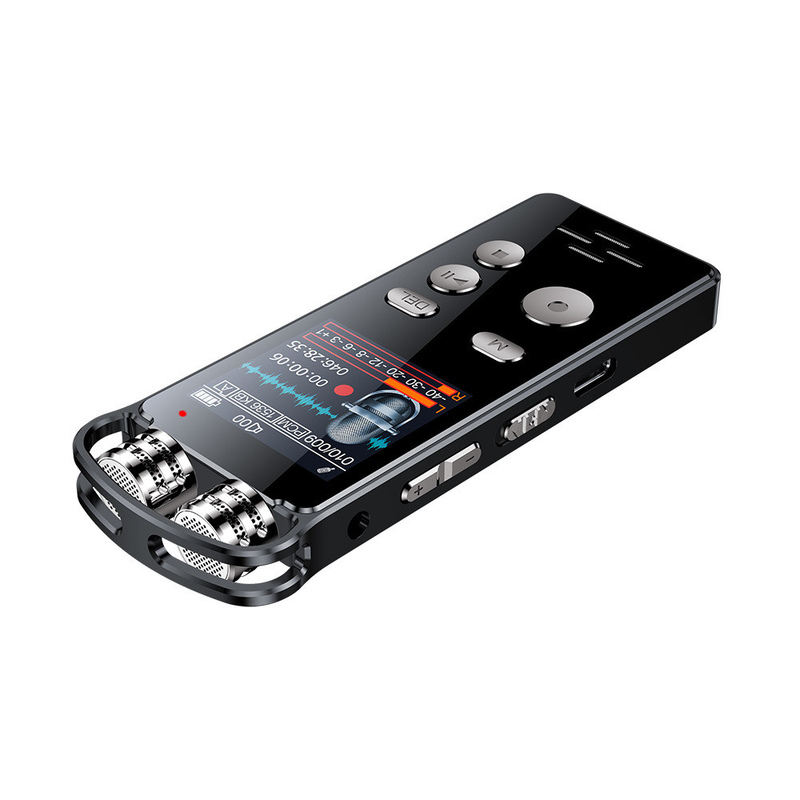 Professional Mini Audio Recorder Voice Activated Digital Voice Recorder Microphones Noise Reduction Multi-language Menu
