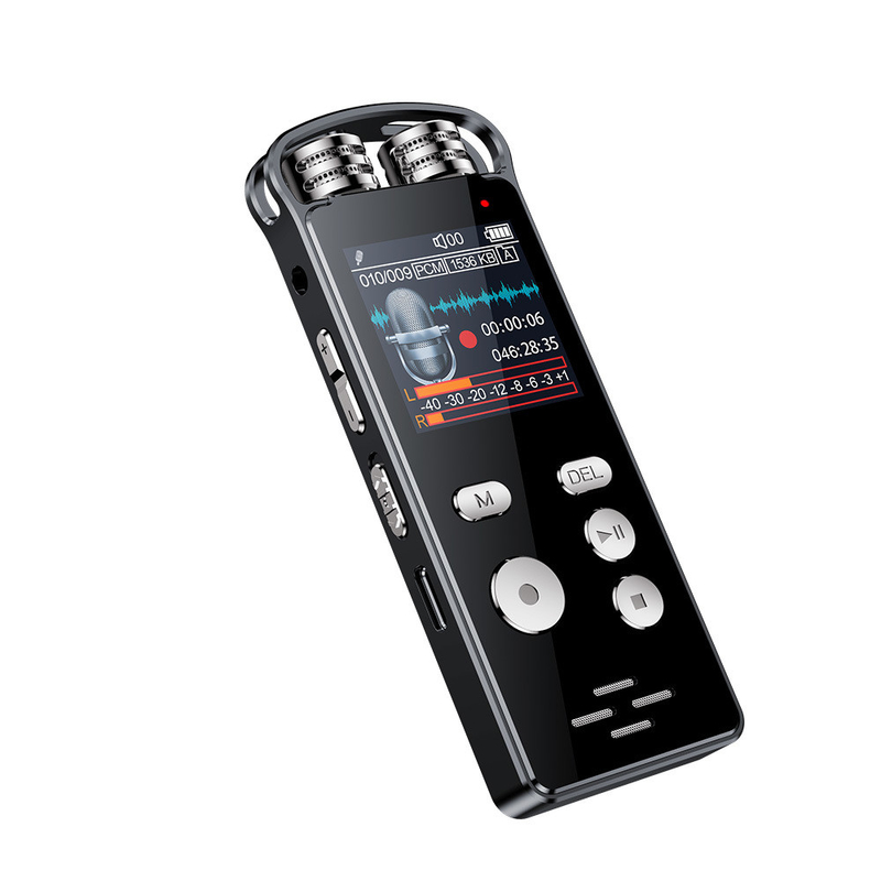 Support Password Locking Recording Monitor and Hearing Aid Time Stamp VOR Function 8GB 16GB Digital Voice Recorder