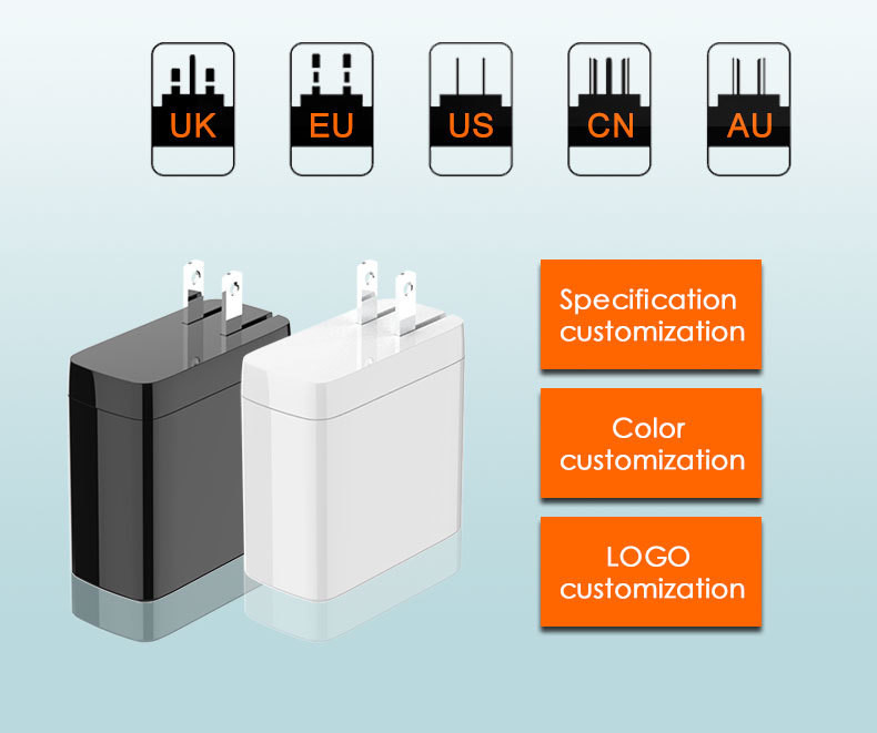 Moq 1 Pcs Sample Eu Us Uk Power Adapter XZH 65w Pd Charging Fast Charger for Mobile Phone 13 14 15 Pro Wall Charger