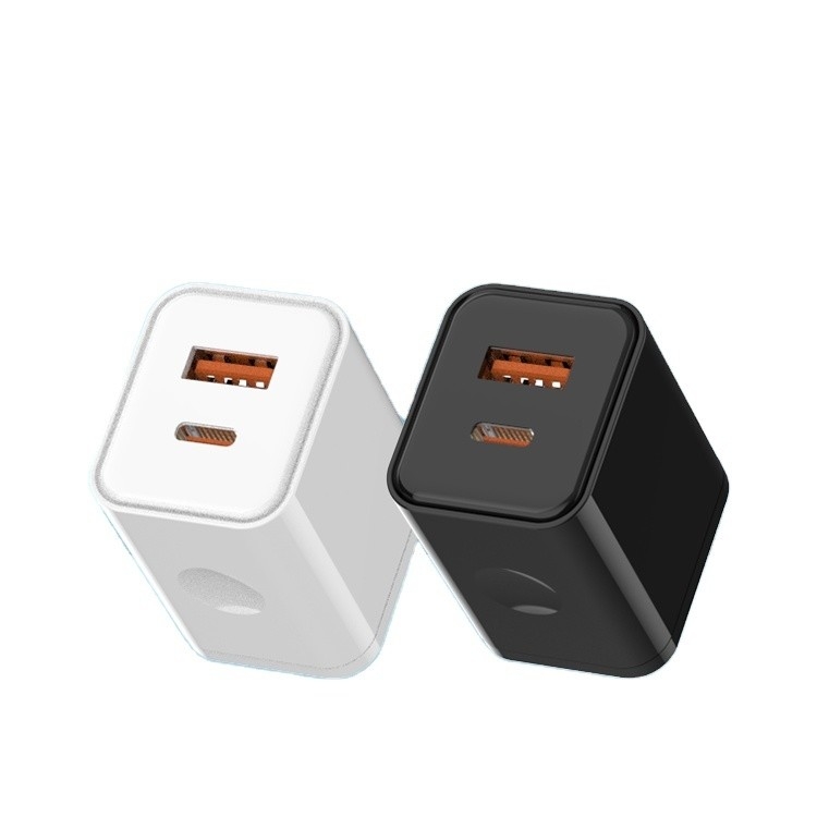 Universal 2 USB Ports QC 3.0 Type c PD 20W Wall Charger 35w Dual Port USB Fast Wall Charger for Mobile Device Charging