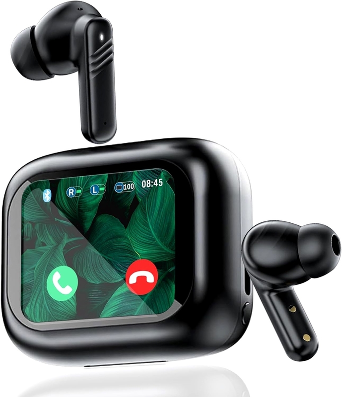 Touch Screen Earbuds 2025 NEWLingumir Touch Screen Earbuds, Wireless Earbuds Smart Screen, Active Noise Cancelling Earbuds, TWS