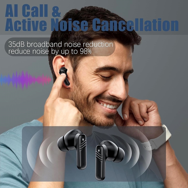 Touch Screen Earbuds 2025 NEWLingumir Touch Screen Earbuds, Wireless Earbuds Smart Screen, Active Noise Cancelling Earbuds, TWS
