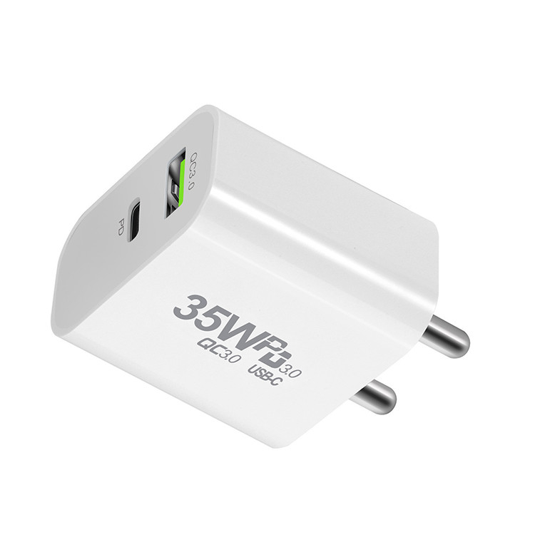 2024 Wholesale Adapter GaN PD 3.0 35W Fast Charger USB TYPE C EU US Foldable Wall Chargers Adapters for iphone 15 Samsung