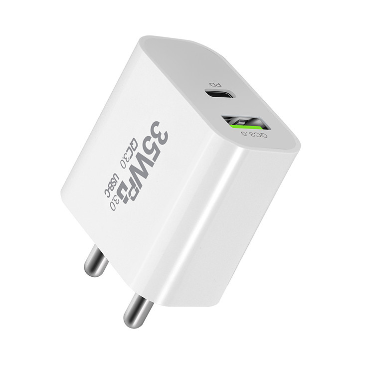 2024 Wholesale Adapter GaN PD 3.0 35W Fast Charger USB TYPE C EU US Foldable Wall Chargers Adapters for iphone 15 Samsung