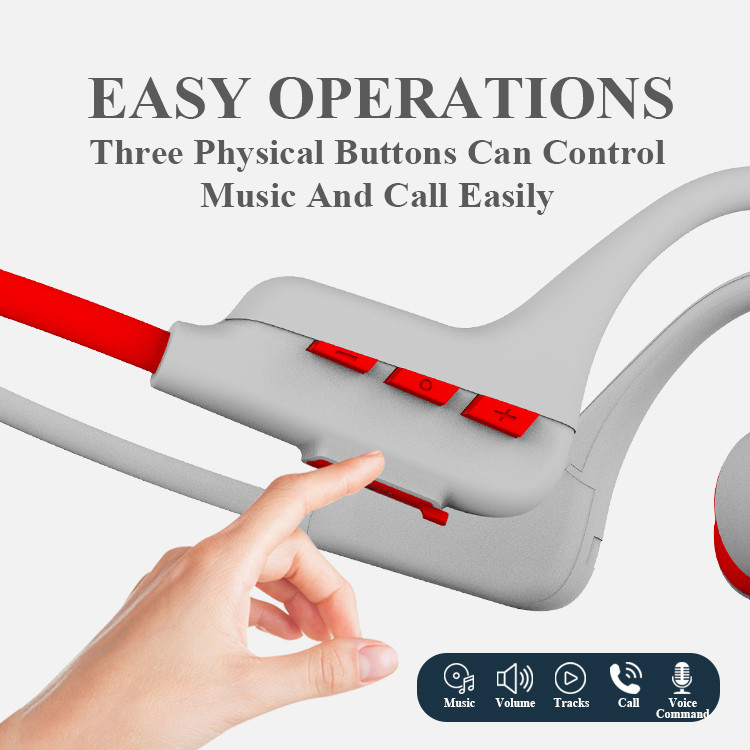 Open Ear Fitness Running Neckband Earbuds Sweatproof Speaker Headset BT Sport Earphones Wireless Bone Conduction Headphones