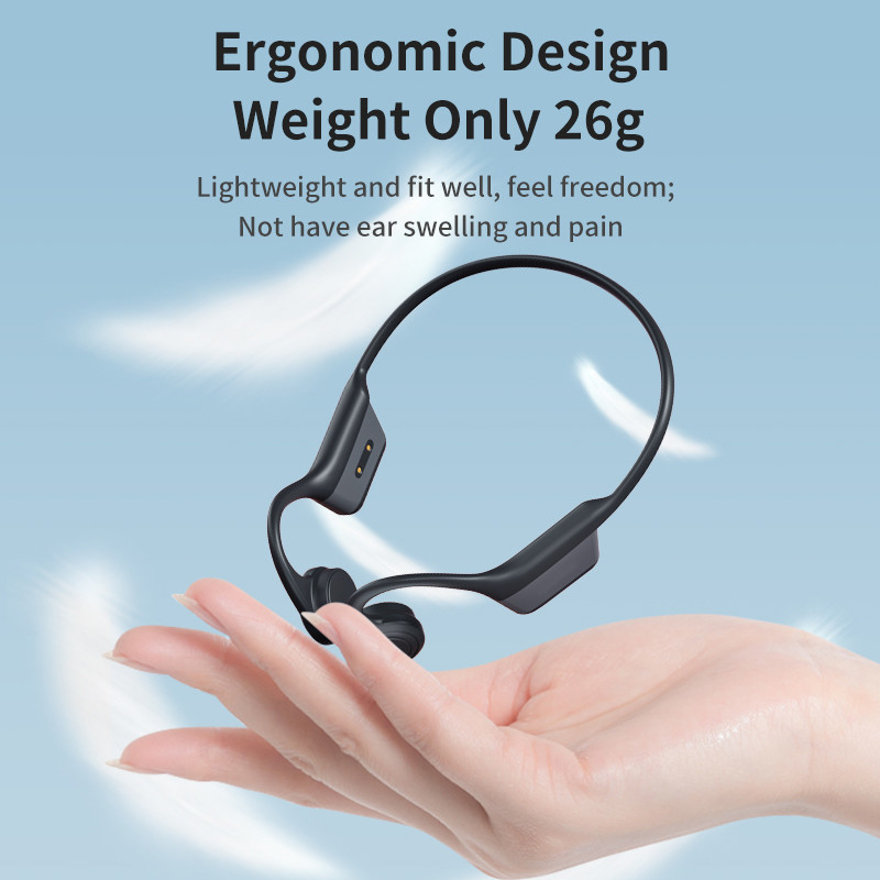 XZH Open Ear Fitness Neckband BT Earphones Running Earbuds Speaker Headset Smart Sport Bone Conduction Wireless Headphones