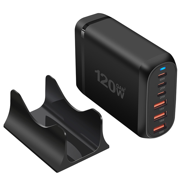 120W GaN Multi-ports USB Type C Fast Charger Multiple Ports PD Desktop Fast Charger Mobile Phone Charger Adapter