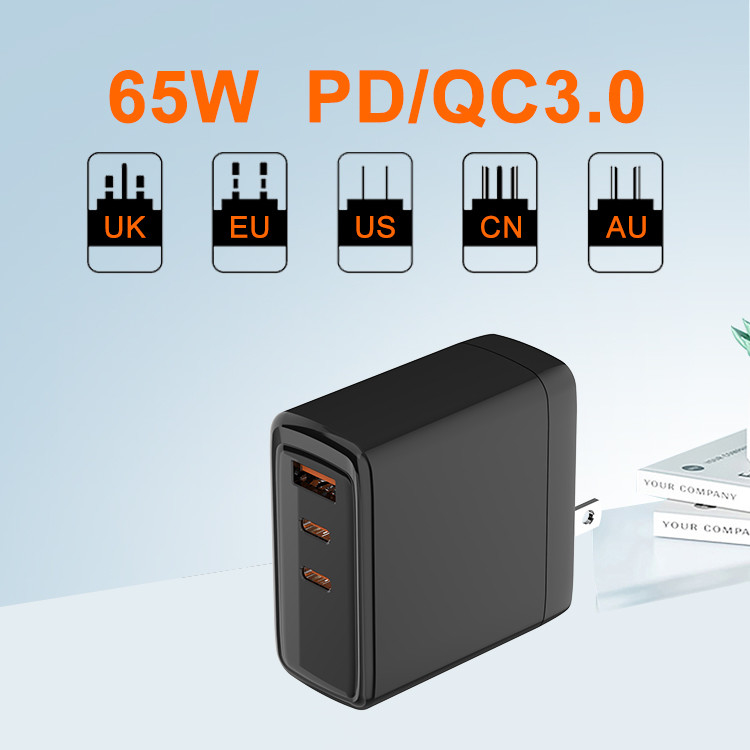 15W 18W 65W Quick Charge Single Port Type-c PD Fast Charging Mobile Phone Travel Charger With UK EU US Plug