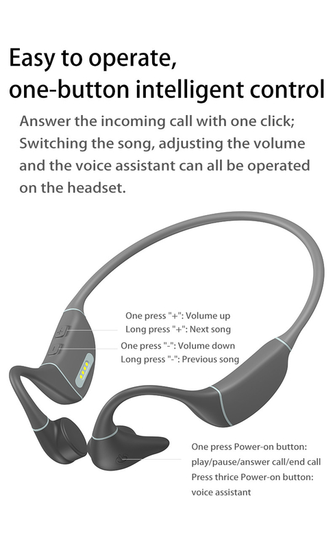 XZH Revolutionary Open-Ear 360 Comfortable Bone Conduction Wireless Earbuds for All Day Wear