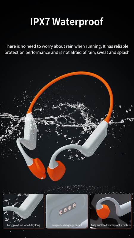 Lightweight Design Bt5.3 Swimming Bone Conduction Microphone Earbuds Earphones Open Ear Headset Bone Conduction Headphone