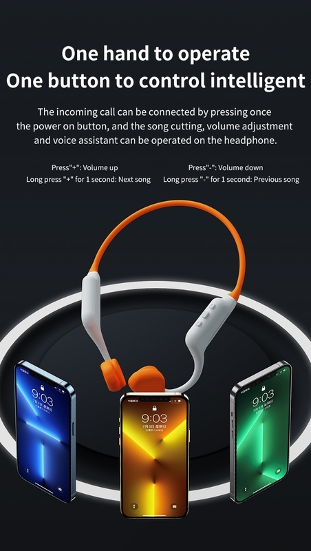 Lightweight Design Bt5.3 Swimming Bone Conduction Microphone Earbuds Earphones Open Ear Headset Bone Conduction Headphone