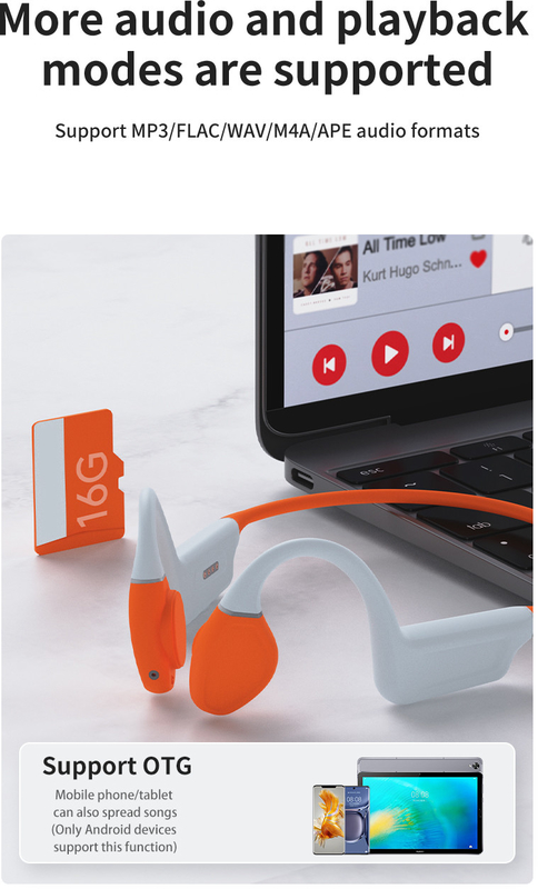 New Coming XZH IPX8 Bone Conduction Wireless Headphone Bt 5.3 Open Ear Sport Earphone Wireless Game Headset With 8G