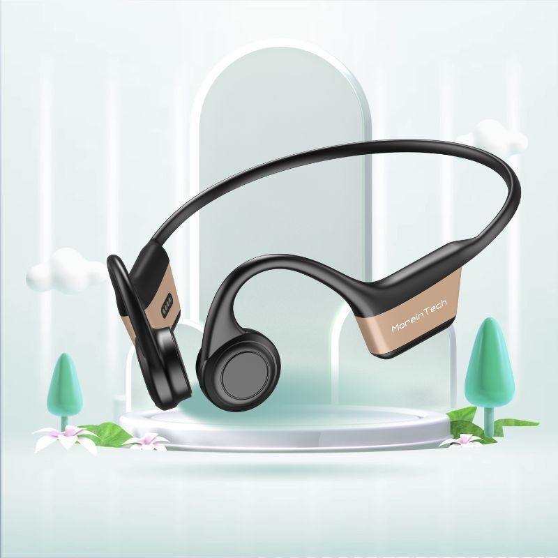 Workouts and Running with Premium Deep Base Open-Ear Bluetooth Bone Conduction Sport Headphones
