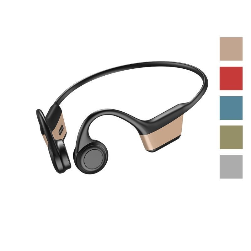 Workouts and Running with Premium Deep Base Open-Ear Bluetooth Bone Conduction Sport Headphones