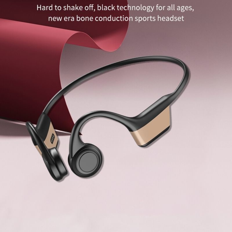 Workouts and Running with Premium Deep Base Open-Ear Bluetooth Bone Conduction Sport Headphones
