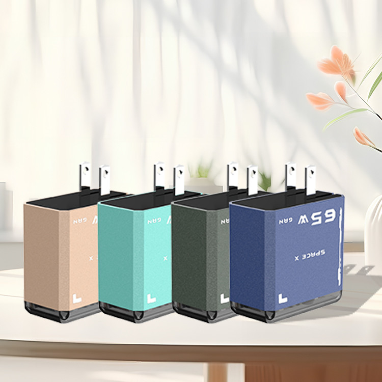 Factory Silkscreen Gan 65w Power Adapter Eu Us Plug 3 Ports Qc 3.0 Type-c Pd Mobile Phone Travel Chargers 65w Gan Charger