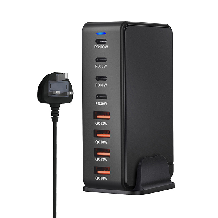 Universal Compatibility 8 Port Usb C Pd Qc 240w Fast Desk Charger With Quick Charger Docking Station