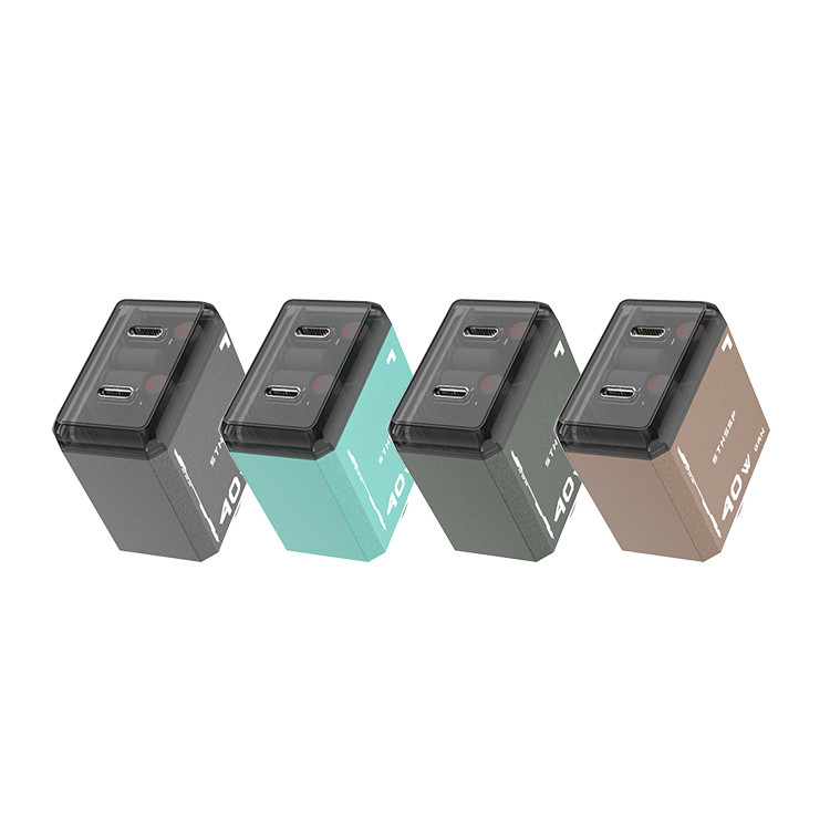 Original 40w Uk Eu Us Plug Super Fast Charging Charger With 2 Type C for Gan PD Quick Wall Mobile Phone Charger