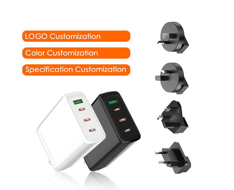 XZH P050 Most Selling Product in Alibaba Qc3.0 Pd 4 Usb A+C Gan Phone Charger Adapter Laptop Laptop 100w Gan Power Charger