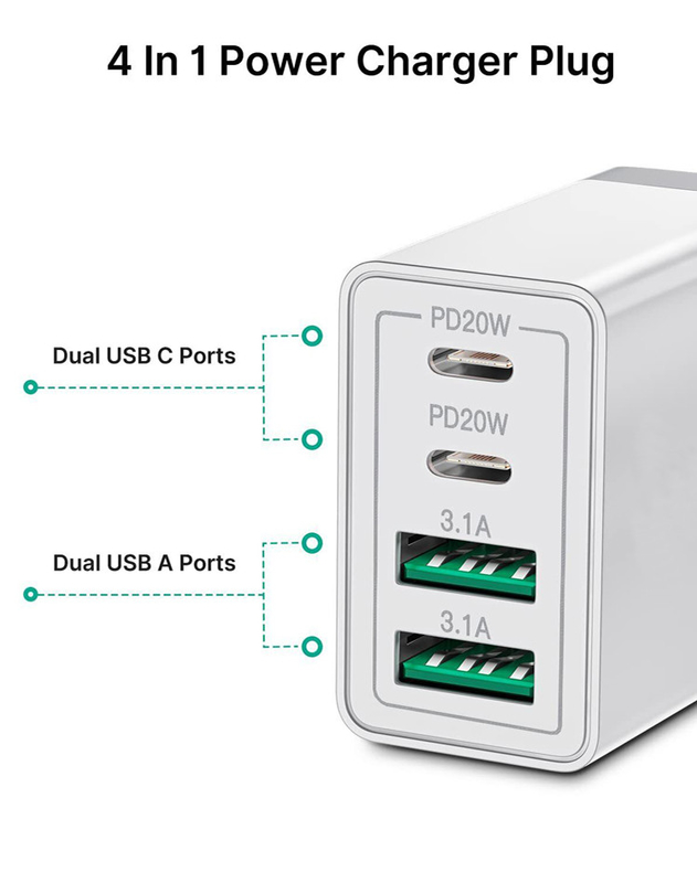 Best Selling Products 2023 Original 55w Fast Charger Dual Type C 20w Pd Uk Us Eu Wall Charger Celular