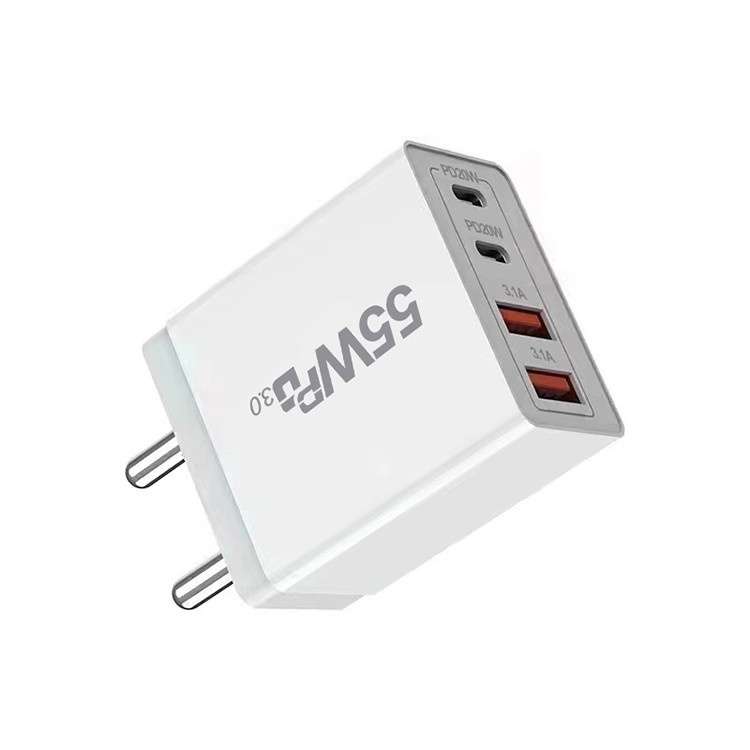 Best Selling Products 2023 Original 55w Fast Charger Dual Type C 20w Pd Uk Us Eu Wall Charger Celular