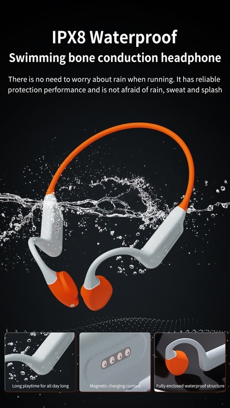 XZH 2024 NewWireless Bluetooth Bone Conduction Earphone V5.0 Neckband Open Ear Wireless Headphones Sports Headset