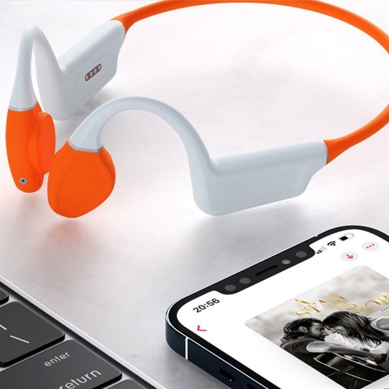 XZH 2024 NewWireless Bluetooth Bone Conduction Earphone V5.0 Neckband Open Ear Wireless Headphones Sports Headset