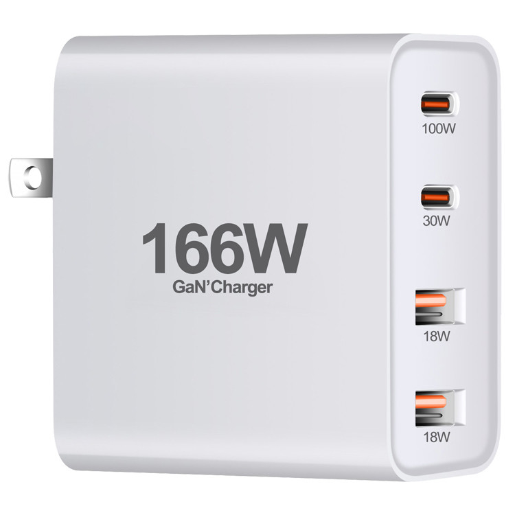 Wall Charger 130w Foldable Travel 4 Usb C Type C Pd 3.0 Charger Block Quick Fast Charger Desktop Power Adapter Charging Station