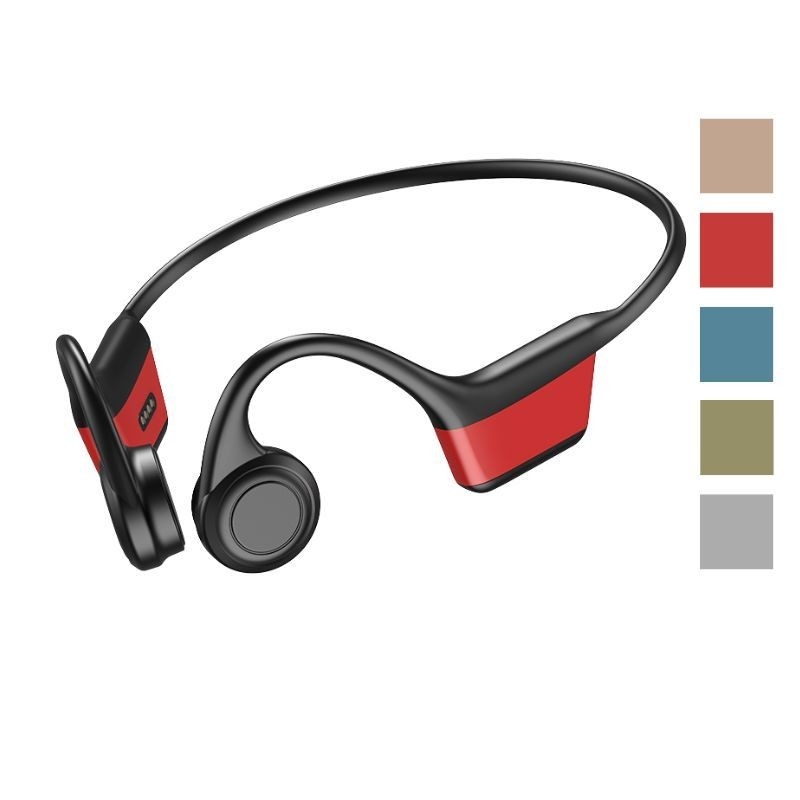 16 Hours Bone Conduction Headphones Bluetooth Computer Headsets Noise Canceling Mic Mute Botton for Work Call Meeting Mobile PC