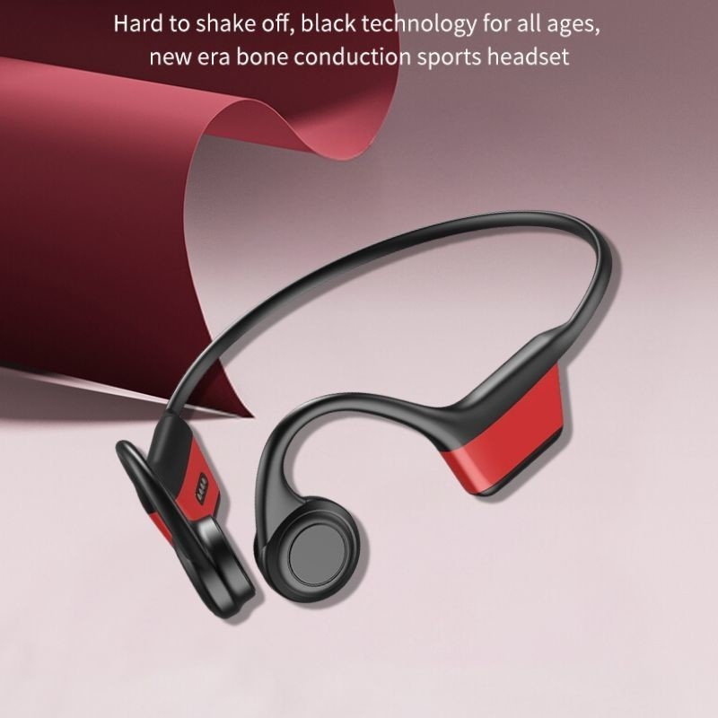 16 Hours Bone Conduction Headphones Bluetooth Computer Headsets Noise Canceling Mic Mute Botton for Work Call Meeting Mobile PC