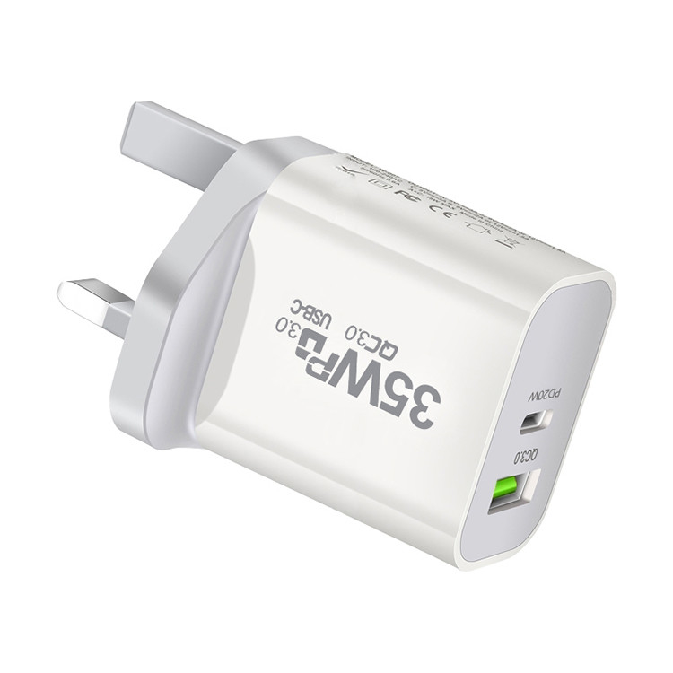Factory Direct Sale Type C Wall Power Adapter Pd 35w Mini Fast Charger for I Phone 15 Charging With Dual Ports