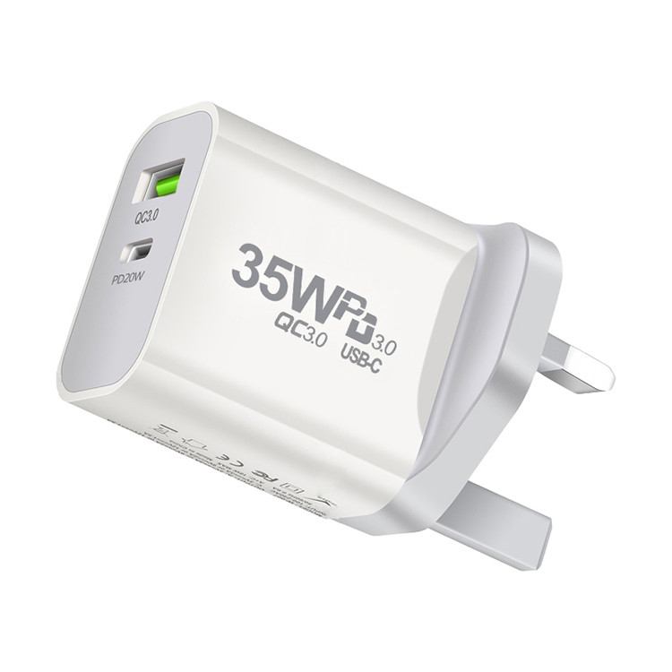 Factory Direct Sale Type C Wall Power Adapter Pd 35w Mini Fast Charger for I Phone 15 Charging With Dual Ports