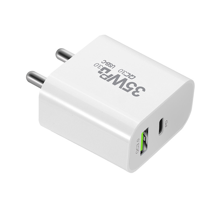 Factory Direct Sale Type C Wall Power Adapter Pd 35w Mini Fast Charger for I Phone 15 Charging With Dual Ports