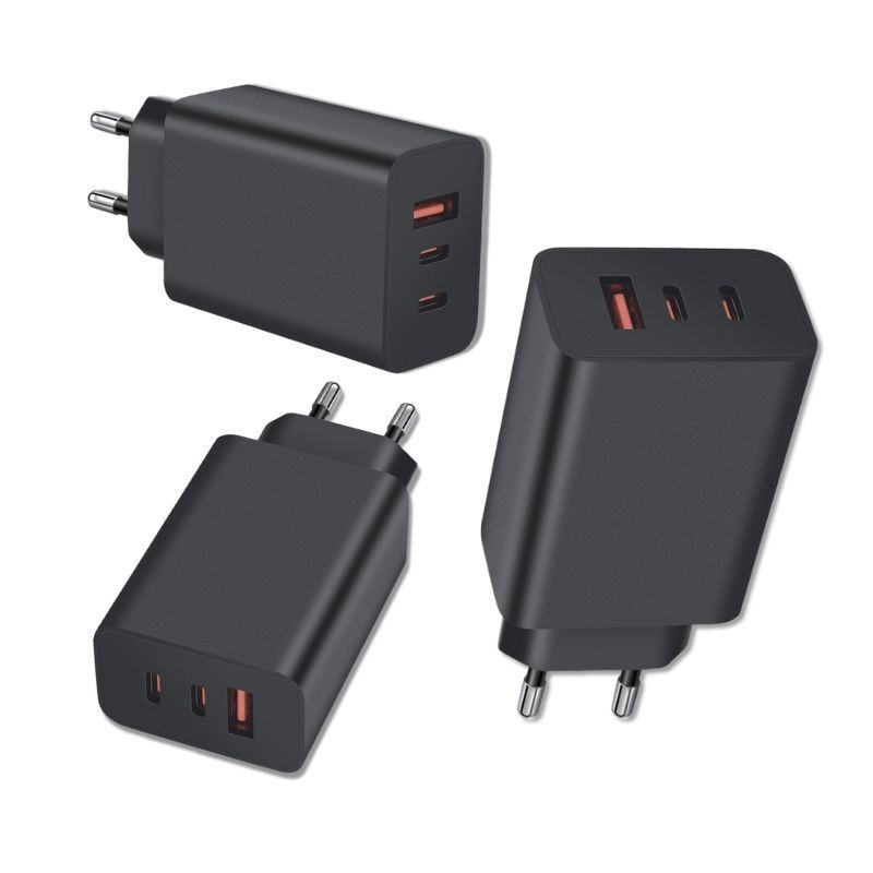 US Version 3-Port Super Fast Charging Wall Charger 1x USB-C 65W 1x USB-C 25W 1x USB-A 15W Max Capacity 65W Cable Not Included