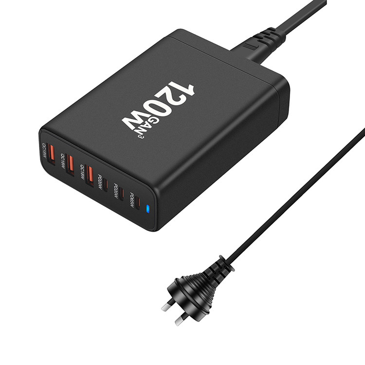 Portable Charger 6 Quick Charge Ultra Fast Gan Charger 120 Watt Phone Charging