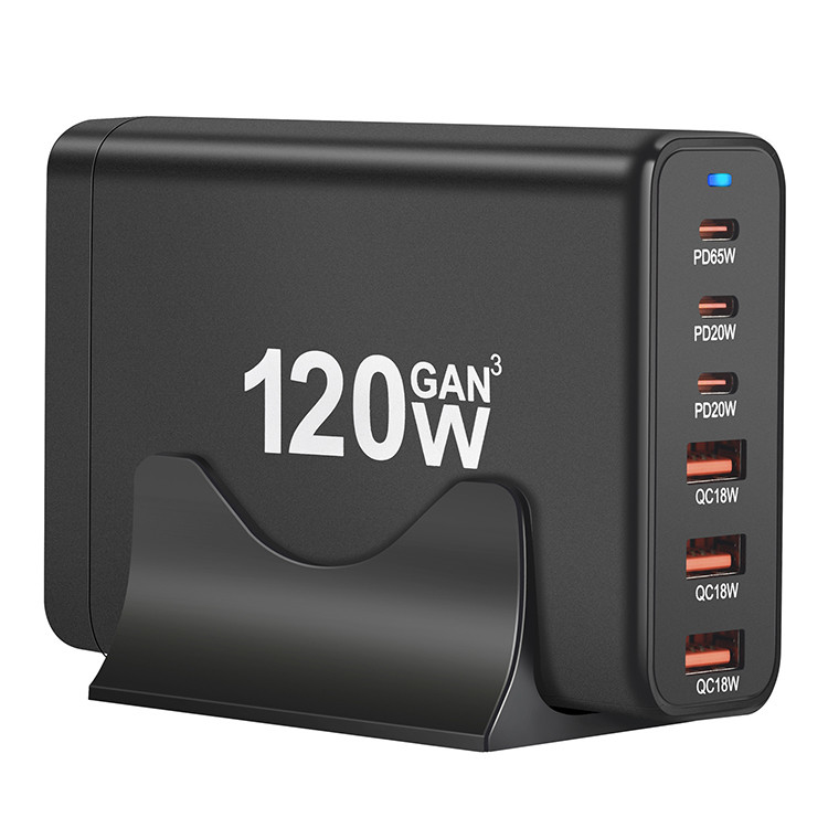 Portable Charger 6 Quick Charge Ultra Fast Gan Charger 120 Watt Phone Charging